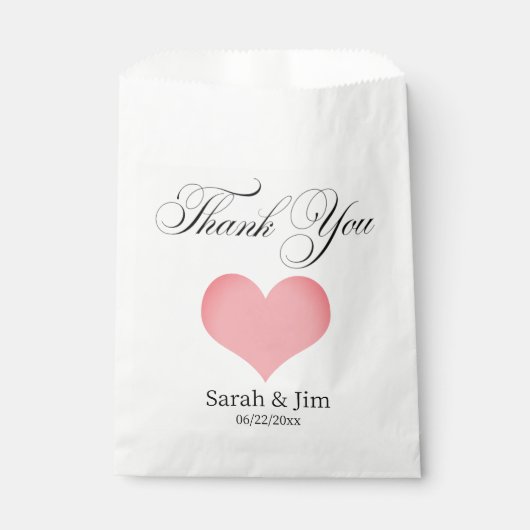 Dank u hart Bruiloft gunst tassen Bedankzakje (Voorkant)