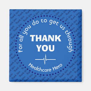 DANK U HARTELIJK GEZONDHEIDSZORG HERO NHS BLUE MAGNEET