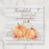 Dank u hartelijk | NajaarsHerfst Pumpkin-Waterverf Bedankjes Labels (Achterkant)