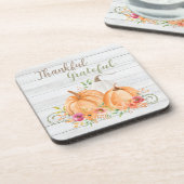 Dank u hartelijk | NajaarsHerfst Pumpkin-Waterverf Bier Onderzetter (Linkerzijde)