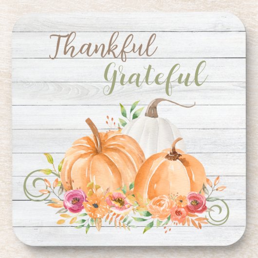 Dank u hartelijk | NajaarsHerfst Pumpkin-Waterverf Bier Onderzetter (Voorkant)