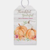 Dank u hartelijk | NajaarsHerfst Pumpkin-Waterverf Cadeaulabel (Achterkant)