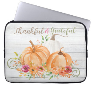Dank u hartelijk   NajaarsHerfst Pumpkin-Waterverf Laptop Sleeve