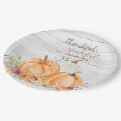 Dank u hartelijk | NajaarsHerfst Pumpkin-Waterverf Papieren Bordje (Gekanteld)