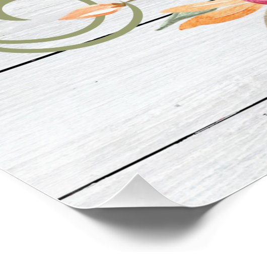 Dank u hartelijk | NajaarsHerfst Pumpkin-Waterverf Perfect Poster (Hoek)