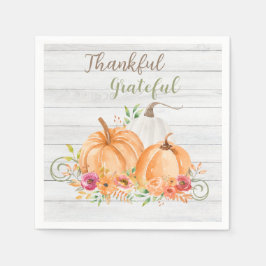 Dank u hartelijk | NajaarsHerfst Pumpkin-Waterverf Servet