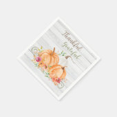 Dank u hartelijk | NajaarsHerfst Pumpkin-Waterverf Servet (Hoek)