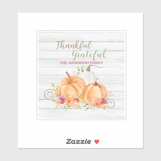 Dank u hartelijk | NajaarsHerfst Pumpkin-Waterverf Sticker (Vel)