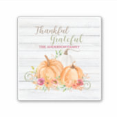 Dank u hartelijk | NajaarsHerfst Pumpkin-Waterverf Sticker (Voorkant)