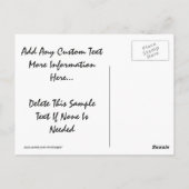 Dank u harten geschreven in zand bruiloft Briefkaa Briefkaart (Achterkant)