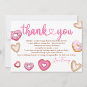 Dank u harten valentijn donuts bedankkaart (Voorkant)