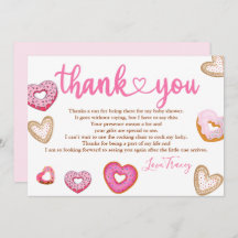 Dank u harten valentijn donuts