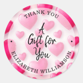 Dank U Hartjes Ronde Sticker