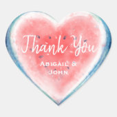 Dank u hartvormige watermeloen Stickers (Voorkant)