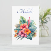 Dank u Hawaiiaanse kaart (Mahalo betekent dank u) (Staand voorkant)