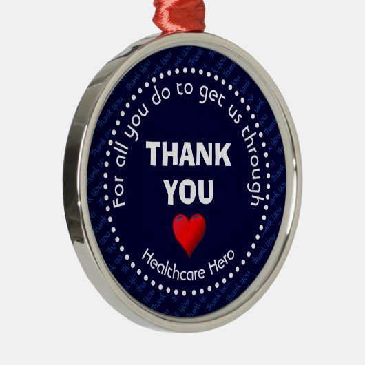DANK U HEALTHCARE HERO METALEN ORNAMENT (Rechts)