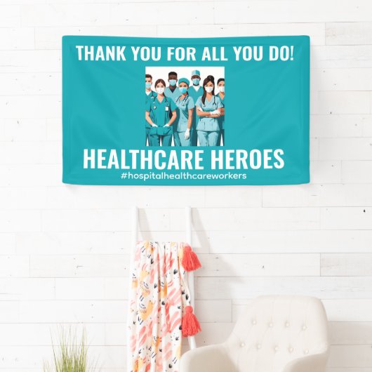 Dank u HealthCare Heroes Verpleegkundige Doctor Spandoek (Insitu)