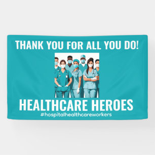 Dank u HealthCare Heroes Verpleegkundige Doctor Spandoek