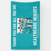 Dank u HealthCare Heroes Verpleegkundige Doctor Spandoek (Verticaal)