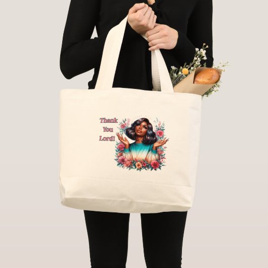 Dank U Heer! Grote Tote Bag (Voorkant (product))