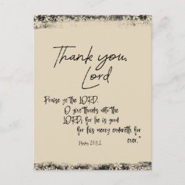 Dank U Heer met Psalmen Bijbelvers Briefkaart