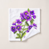 Dank U Heer (Paarse Pansies) Bad Handdoek (Wasdoekje)