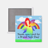 Dank u Heer voor een gloednieuwe dag! Magneet (Voorkant / Achterkant)