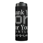Dank U Heer voor Uw zegeningen Thermosbeker (Voorkant)