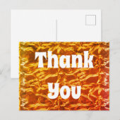 Dank U Heldere Oranje Abstracte Waardering Briefkaart (Voorkant / Achterkant)