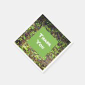 Dank u herfst bladeren groen bruin waardering servet (Hoek)