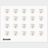 Dank u Herfst Eucalyptus Autumn Wedding Ronde Sticker (Vel)