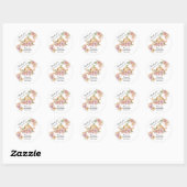 Dank u Herfst Floral Little Pumpkin Baby shower Ronde Sticker (Vel)