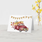 Dank u Herfst Pompoen Truck Boy Baby shower Kaart (Gele Bloem)