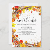 'Dank U' Herfst Thanksgiving-diner Kaart (Voorkant)