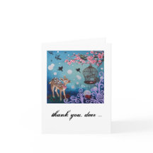 Dank u, herten. Kaart, witte inbegrepen enveloppen