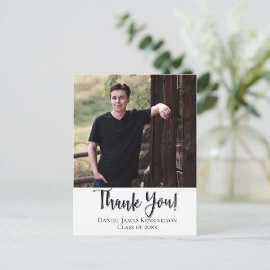 Dank u het Afstuderen van het Manuscript van de Ty Briefkaart (Staand voorkant)