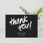 Dank u het briefkaart van de het borstelmanuscript (Staand voorkant)