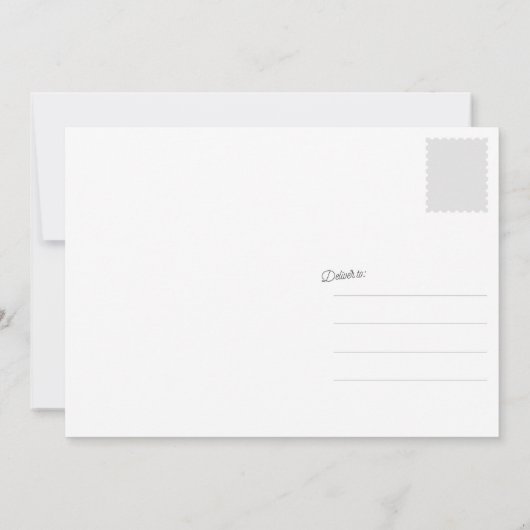 Dank u het briefkaart van de het borstelmanuscript (Achterkant)