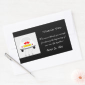 Dank u het Huwelijk Aangepaste paar van de Rechthoekige Sticker (Envelop)