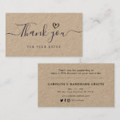 dank u het kraftbericht van het script visitekaartje (Voorkant / Achterkant)