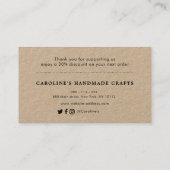 dank u het kraftbericht van het script visitekaartje (Achterkant)