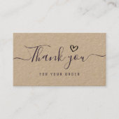 dank u het kraftbericht van het script visitekaartje (Voorkant)