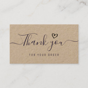 dank u het kraftbericht van het script visitekaartje