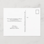 Dank u het Manuscript Gepersonaliseerde Baby showe Aankondigingskaart (Achterkant)