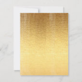 Dank u het manuscript typografie goudborstelslag bedankkaart (Achterkant)