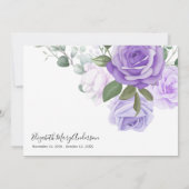 Dank u het Paarse Bloemenmonument Bedankkaart (Achterkant)