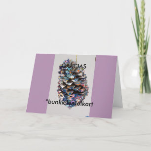 Dank u! Het SPAANS, Wenskaart; GRACIAS. KAART