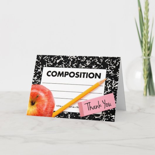 Dank u het Thema van de School Bedankkaart (Voorkant)