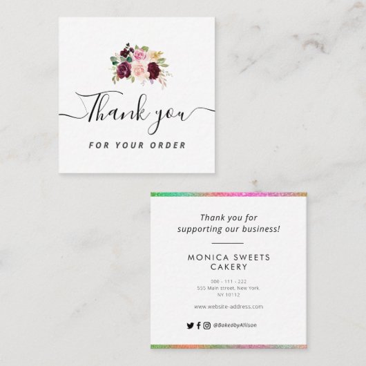 Dank u het visitekaartje van het manuscript (Voorkant / Achterkant)