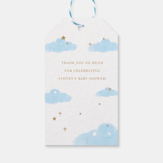 Dank u Hete Luchtballon Teddy Bear Roze Cadeaulabel (Achterkant)